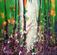 Zohaib Rind, 18 x 18 Inch, Acrylic on Canvas, Landscape Painting, AC-ZR-346 Zohaib Rind, 18 x 18 Inch, Acrylic on Canvas, Landscape Painting, AC-ZR-346